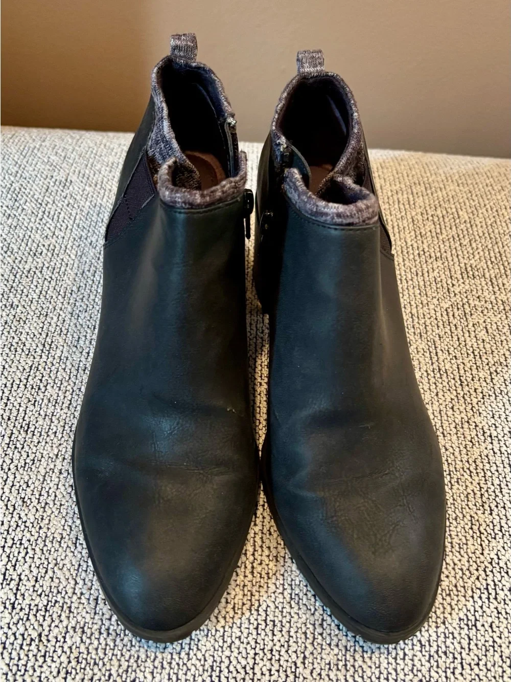 Chunky Heel Chelsea Ankle Boots